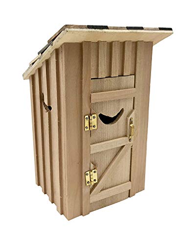 Aztec Imports Dollhouse Miniature Two-Holer Outhouse