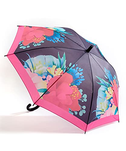 Giftcraft 717400 Floral Umbrella, 23-inch Diameter, Satin and Metal