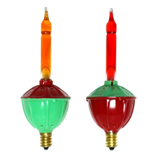 Gerson Red and Yellow Classic 120 V Replacement Christmas Bubble Lights Set of 2 Bulbs