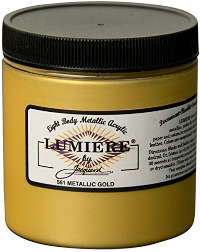 Jacquard Lumiere Fabric Color - 8 oz Jar - Metallic Gold