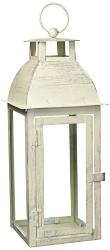 Sigma SLC Gifts & Decor Home Garden Distressed Ivory Candleholder Lantern Stand