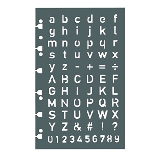Rediform Filofax Accessory, Stencil, Compatible with A5 and Personal Size Filofax Organizers, 6.5" x 3.75", Letter Stencil (B132857)