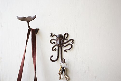 Kalalou GwG Outlet Cast Iron Whale Tail Wall Hook-Rustic CXX2818