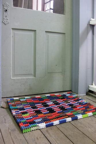 Kalalou Reclaimed Flip-Flop Door Mat Rectangle Welcome Mat - Easy Clean Durable Sturdy