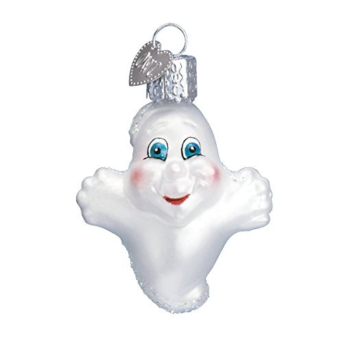 Old World Christmas Halloween Decorations Glass Blown Ornaments for Christmas Tree Miniature Ghost
