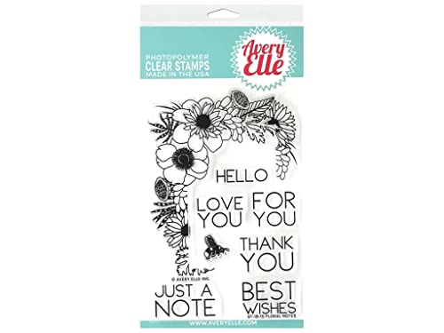 PA Distribution Avery Elle Clear Stamp Floral Notes