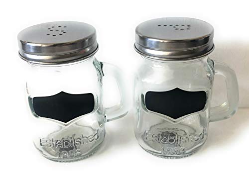 Jay Companies Style Setter Chalkboard Mason Jar Salt and Pepper Shakers