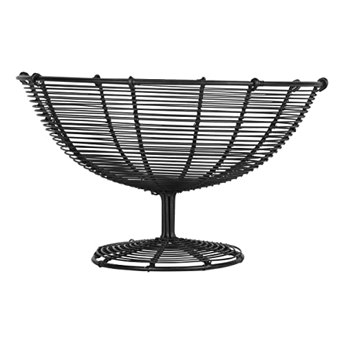 Foreside Home & Garden Black Metal Elevated Fruit Basket