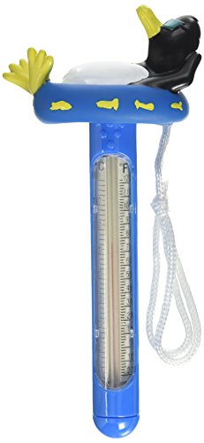 HydroTools by Swimline Soft Top Penguin Floating Pool Thermometer and Cord