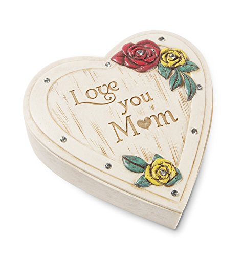 Pavilion Gift Company 41078 Mom Heart Keepsake Box, 4 x 1-1/4"