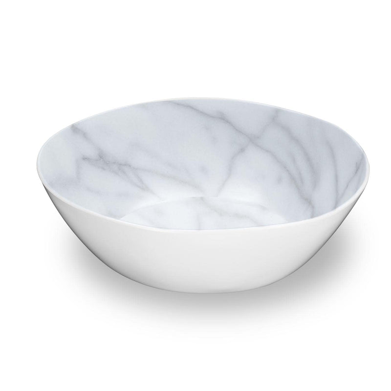 TarHong Carrara Marble Melamine Serve Bowl, 12-Inch