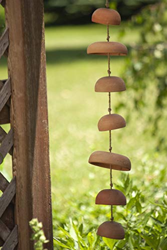 Foreside Home and Garden FDAG09065 Natural Terracotta Hanging Chime