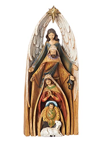 Roman Holy Family Nativity Scene Christmas Nesting Figurine 4 Piece Set