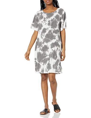 Mud Pie Women's Cleo Tie Dye Dress, Gray, Large