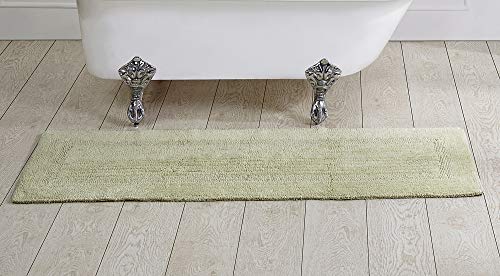 Better Trends Lux Collection is Ultra Soft Plush and Absorbent Tufted Bath Mat Rug 100 Percent Cotton in Vibrant Colors, 20" x 60", Sage