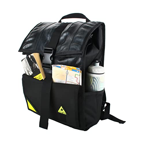 Eco Brands Group Green Guru Gear Commuter Upcycled Made in USA Backpack Black, 18-Liter