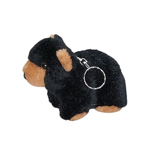 Lipco Black Bear Keychain, 2-inch Length, Metal and Plush, For Key Holder, Home, Office, Kitchen, Room, Bag D√©cor