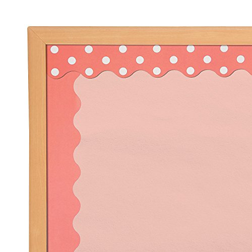 Fun Express Coral - 2 Sided Scalloped Bb Border - 12 Pieces - Educational and Learning Activities for Kids