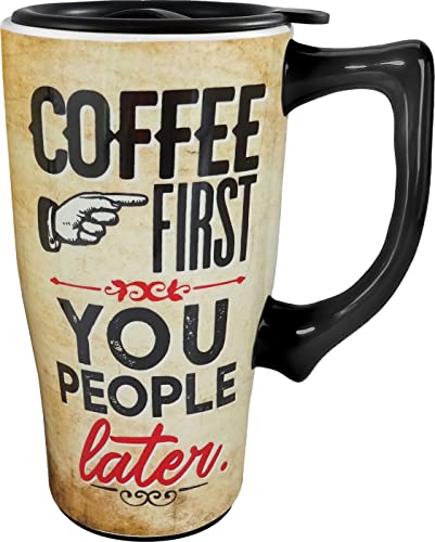 Spoontiques 12575 Coffee First Travel Mug