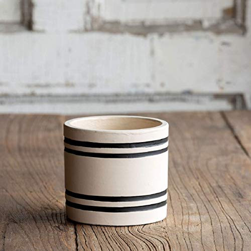 Park Hill Collection Striped Cement Planter, Small