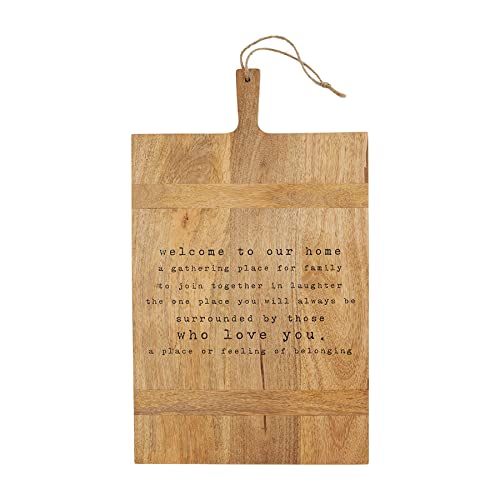 Mud Pie Wooden Sentiment Serving Board, Large, 20" x 12"