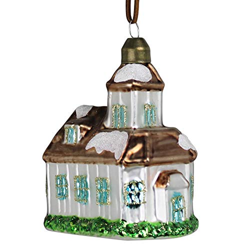 HomArt 1312-0 Church Ornament, 4-inch Height, Glass