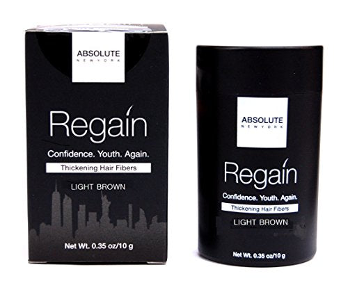 Absolute New York Regain Hair Fibers By Absolute 0.35Oz/10G (Light-Brown)