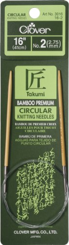 Clover Bamboo Circular Knitting Needles Takumi, 16-Inch Size 02