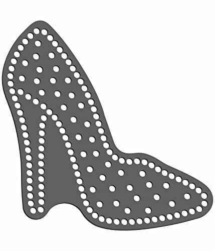 Rhinestone Genie HIGH Heel-Dotted 5" Magnetic Rhinestone Template, Black