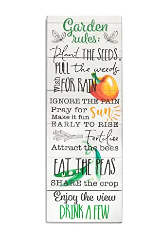 Giftcraft Garden Sentiment Plank Style Wall Sign, 30-inch Height