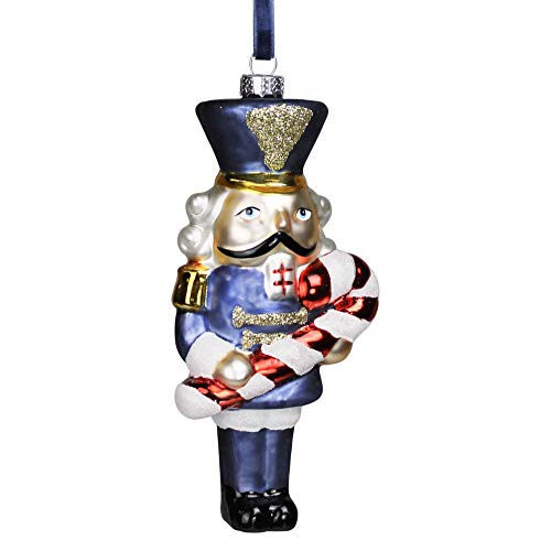 HomArt 0334-0 Nutcracker Ornament, 5.5-inch Height, Glass