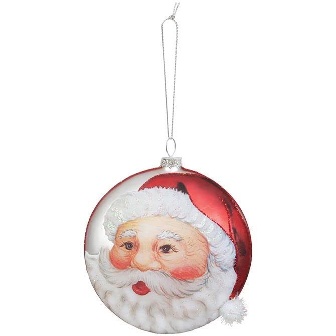 Carson Home Accents Santa Face Ornament, 4-inch Height