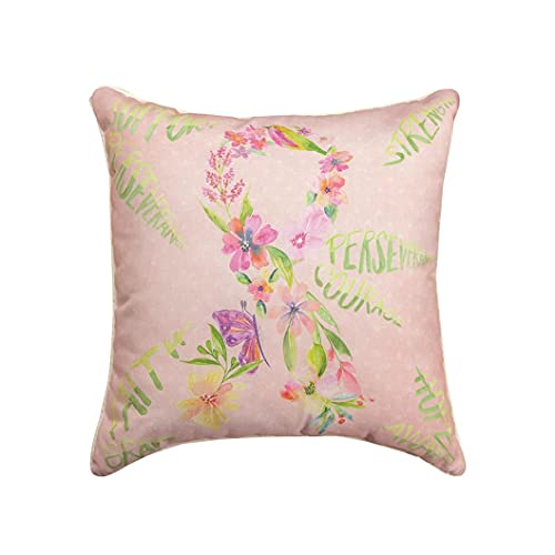 Manual Woodworkers & Weavers SLPKCG 18 x 18 in. Pink Courage SIM Dye Pillow