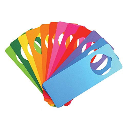 Hygloss Products Bright Cardstock Door Hangers - DIY Door Tag - 10-12 Bright Assorted Colors - Fun Activity - Great for Arts & Crafts - Approx. 4 x 11 - 12 Pack