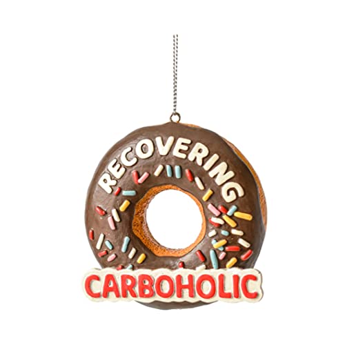 Ganz MX179790 Recovering Carboholic Donut Hanging Ornament, 3.38-inch Height