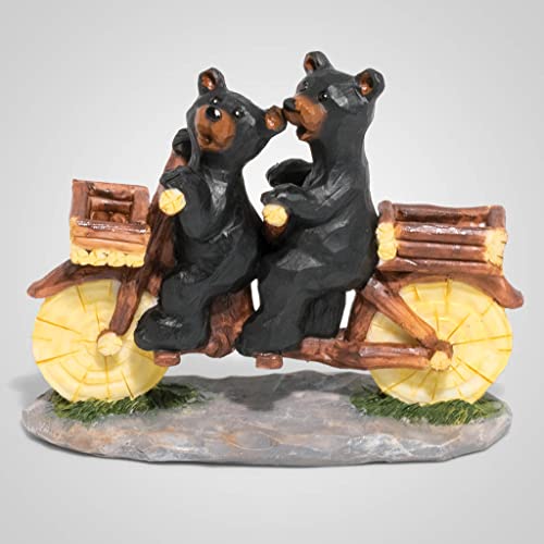 Lipco Bearcycle Built for Two Figurine, 4.50-inch Length, Polyresin