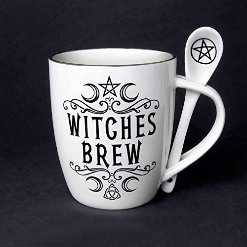 Pacific Trading Giftware Witches Brew Ceramic Mug and Spoon Set by Alchemy England