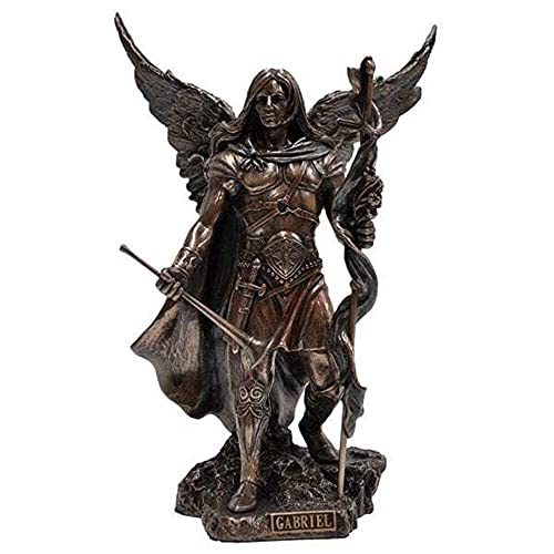 Unicorn Studio Archangel Saint Gabriel with Cross and Trumpet Statue Sculpture