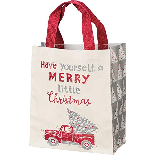 Primitives By Kathy 100622 Have A Merry Little Christmas Daily Tote Bag, 10-inch Length, Multicolor