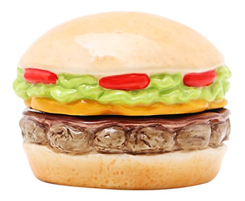 Pacific Trading Stacked Cheeseburger in Paradise Burger Magnetic Salt & Pepper Shaker Set S/P