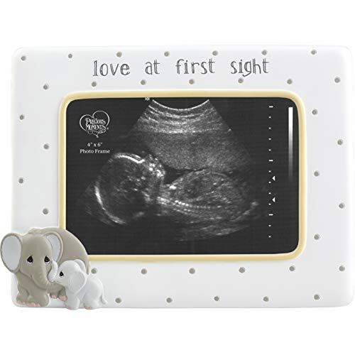 Precious Moments Elephant Love at First Sight Ultrasound 4 x 6 Resin & Glass 183407 Photo Frame, One Size, Multi