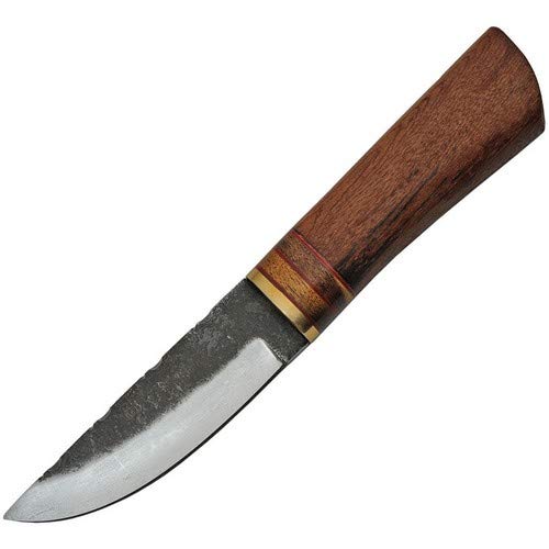 SZCO Rite Edge WOOD HUNTER Skinner HUNTING KNIFE w/Leather Sheath Carbon Steel Blade - 8 1/2" Overall