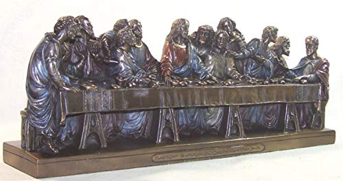 Unicorn Studio US 14.25 Inch The Last Supper Cold Cast Bronze Statue, Leonardo Da Vinci