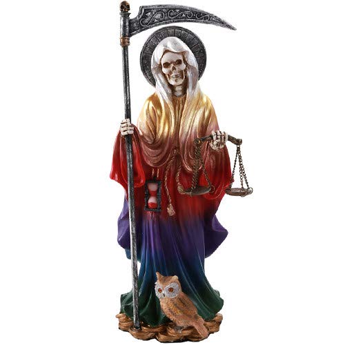 Pacific Trading Santa Muerte Saint of Holy Death Seven Powers Religious Resin Statue Figurine (Stand 10.5")