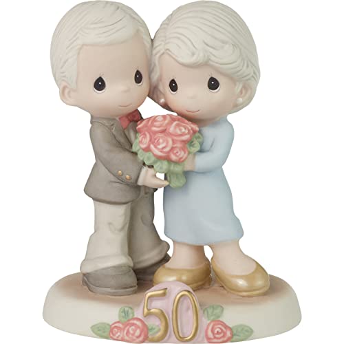 Precious Moments 223019 Fifty Golden Years Together Bisque Porcelain Figurine