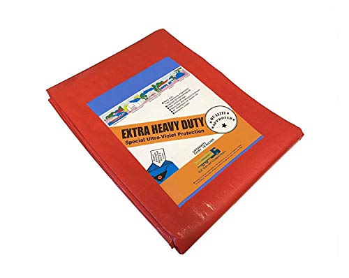 EZ Travel Distribution 20' x 24' Heavy Duty Premium Red Poly Tarp 12 Mil Thickness √â