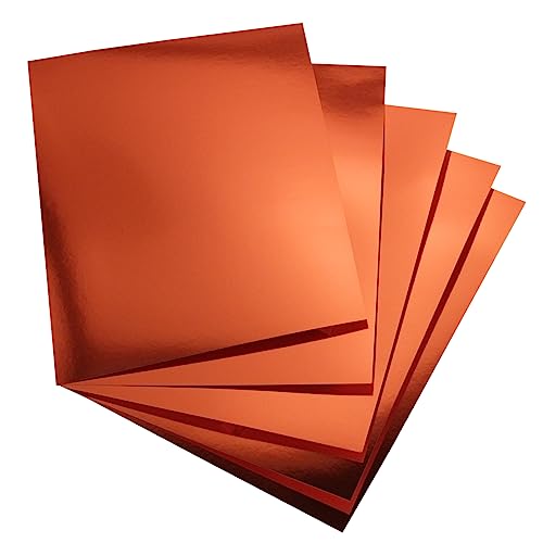 Hygloss 25 Sheets Red Copper, 8.5 x 11-Inch for Arts & Crafts, Classroom Activities & Artists-8.5 x 11 Inches Copper-25 Count