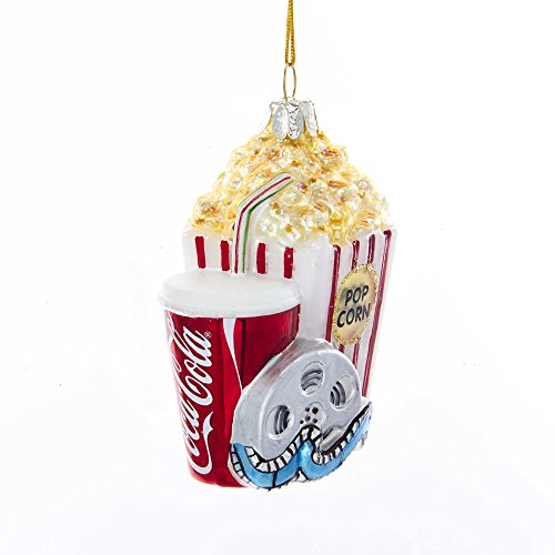 Kurt Adler Glass Coke Popcorn Ornament