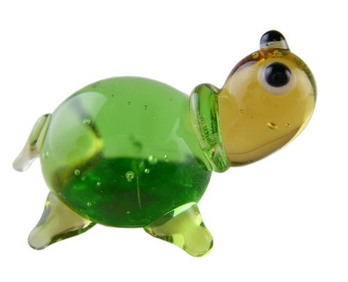 Ganz Miniture Glass Figurines-Glass Aquatic Figurine Animals - Turtle