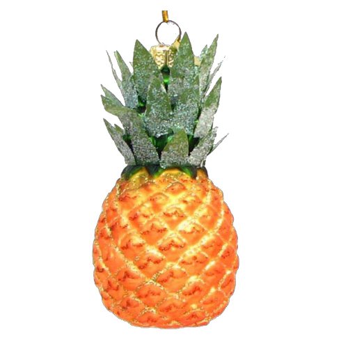 Kurt Adler 3.5" Noble Gems Glass Pineapple Ornament